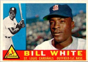 1960 Topps Baseball Card Bill White St Louis Cardinals sk10592