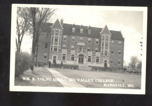 RPPC MARSHALL MISSOURI MO. VALLEY COLLEGE YOUNG HALL REAL PHOTO POSTCARD