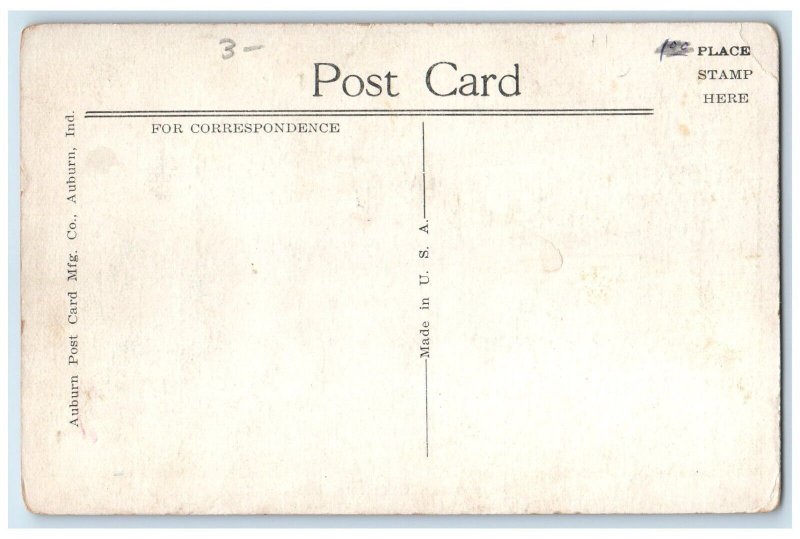 c1920 Post Office Exterior Building Charlotte Michigan Vintage Antique Postcard