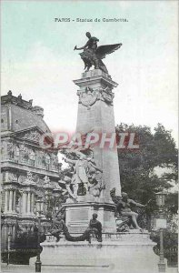 Postcard Old Paris Statue of Gambetta