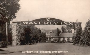 Vintage Postcard Real Photo Waverly Inn Restaurant Cheshire Connecticut CT RPPC