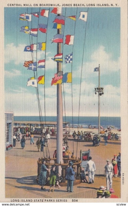 JONES BEACH, Long Island, New York, 30-40s; Central Mall on Boardwalk