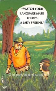 Watch your language mat there a Lady present Golf Unused 