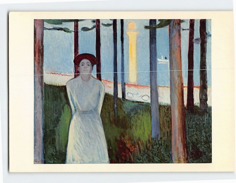 Postcard The Voice Painting by Edvard Munch Museum of Fine Arts Boston MA USA