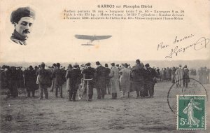 Aircraft Aviation Garros Monoplan Bleriot 1911 vintage postcard B947