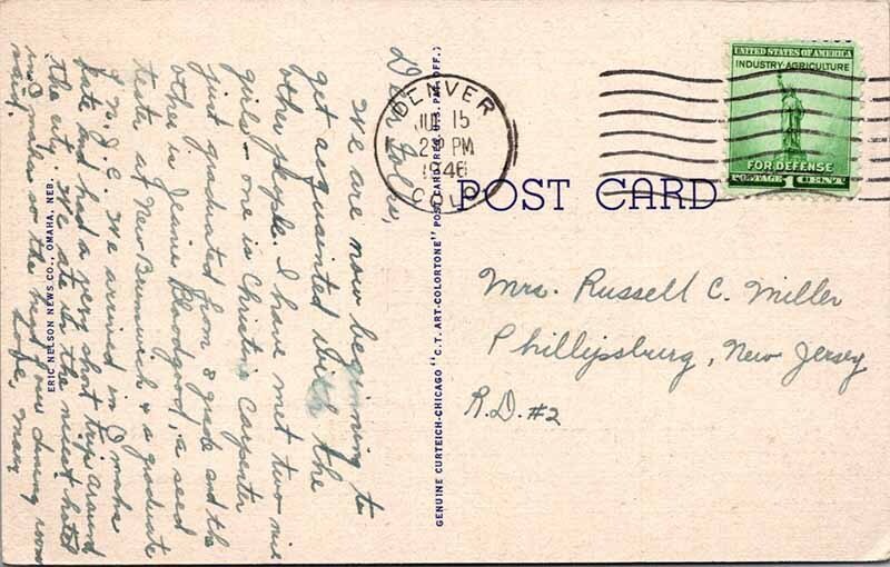 Postcard BUILDING SCENE Omaha Nebraska NE AL2259