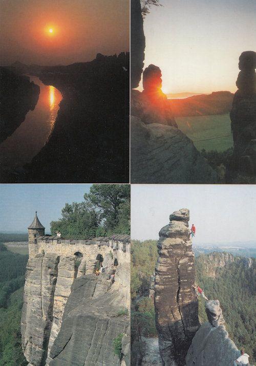 Elbsandsteingebirge Elbe Sandstone Mountains Germany Bohemian 4x Postcard s