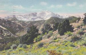 Pikes Peak Region of Colorado CO - pm 1940 - Linen