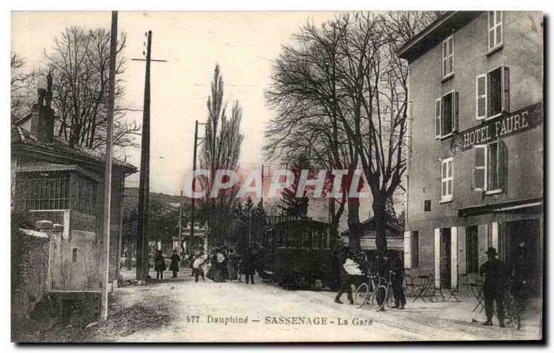 Dauphine - Sassenage - Train - bike - Cycling - Old Postcard