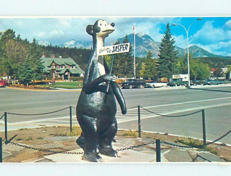 Unused Pre-1980 JASPER THE BEAR STATUE Jasper Alberta AB H9972