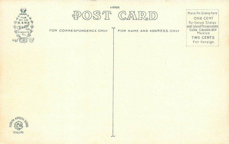 Ormond Floida 1920-30s Postcard Birdeye View Golf Links Course