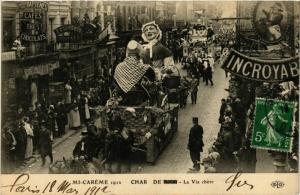 CPA PARIS MI-CAREME 1912 Char de la Vie chere (576468)