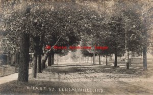 IN, Kendallville, Indiana, RPPC, North East Street, 1908 PM, Photo