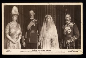 ROY655 - King George V - Wedding of Lord Lascelles & Princess Mary - Postcard