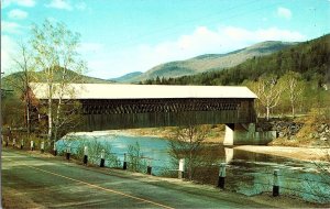 Covered Bridge Linen Pemigewasset River Woodstock White Mountains NH Postcards