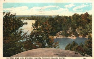 Vintage Postcard 1928 From Bald Rock Canadian Channel Thousand Islands Canada