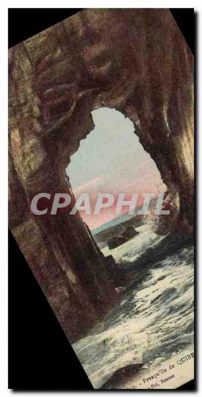Old Postcard Quiberon Arch Cave Kergroix