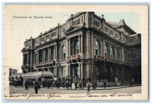 1909 Colon Theater Memories Of Buenos Aires Argentina Antique Postcard