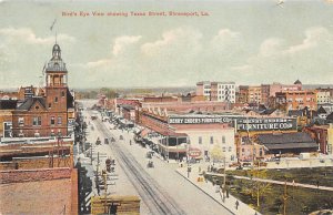 Bird's Eye View Showing Texas Street - Shreveport, Louisiana LA