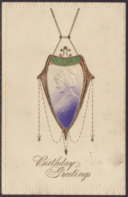 Birthday Greetings Pendant Postcard