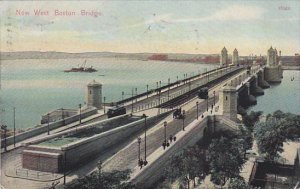 Massachusetts Boston New West Boston Bridge 1912