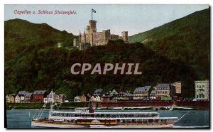 Old Postcard Capellen u Schloss Stozenfels Boat