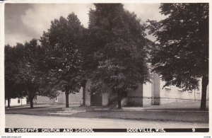 RP: DODEVILLE , Wisconsin , PU-1947 ; St Joseph's Church & School