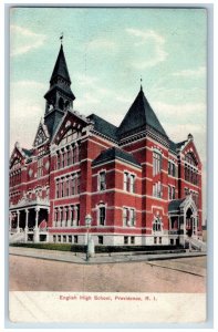 Providence Rhode Island Postcard English High School Building Exterior View 1910