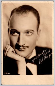 Vtg Musician Red Hodgson The Music Goes Round & Around RPPC Real Photo Postcard