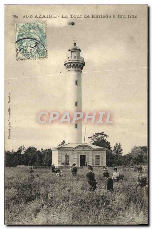 Old Postcard St Nazaire La Tour De Kerlédé A Fire Fixed