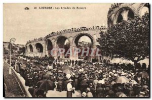 Old Postcard Arcades Lourdes Rosary