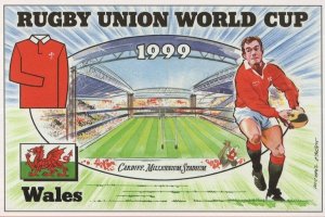 Wales Welsh Team Rugby Union World Cup 1999 Postcard