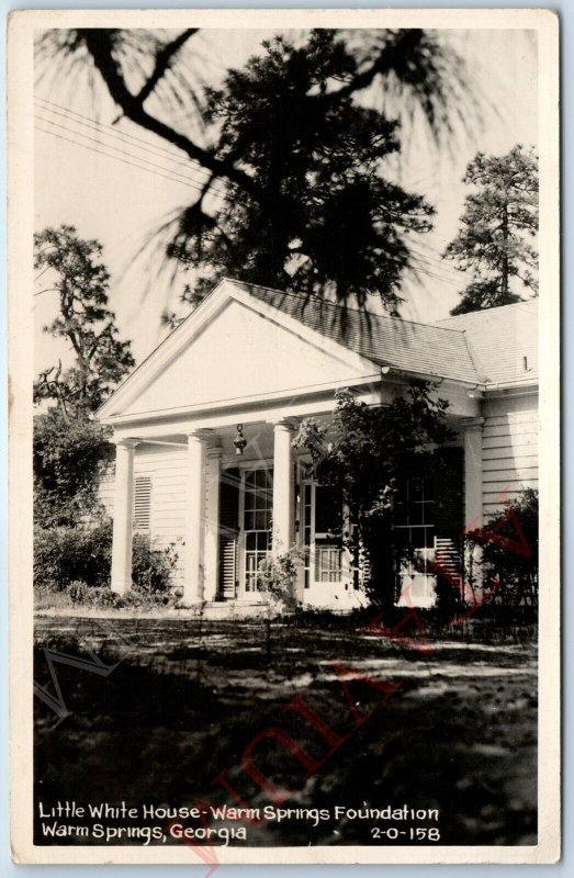c1940s Warm Springs, GA RPPC President Roosevelt Little White House Photo A166