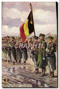 Old Postcard Militaria Hunters has foot the Belgian flag