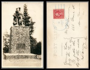 ABRO 1926 RPPC of Pioneer DONNER Monument Near Truckee |Ca.