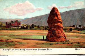 Yellowstone National Park Liberty Cap and Hotel