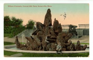 MA - Somerville. Central Hill Park, Wilson Fountain