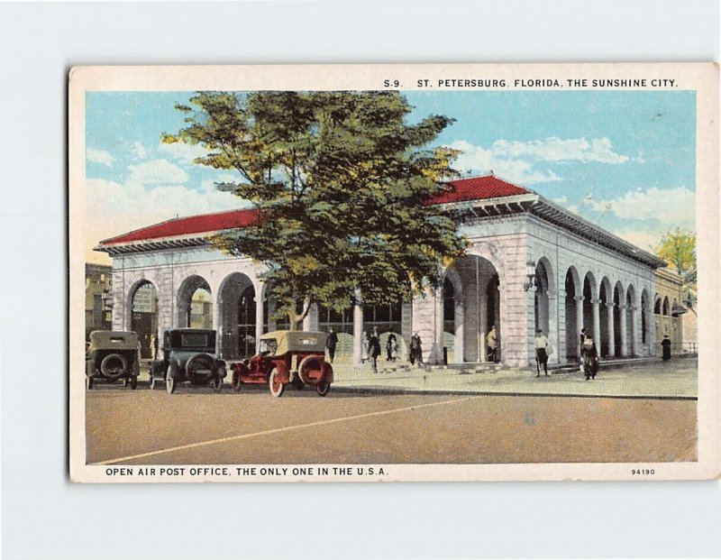 Postcard Open Air Post Office The Only One In The U.S.A. St. Petersburg FL USA