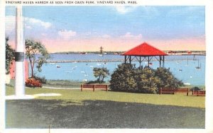 Vineyard Haven Harbor as seen from Owen Park in Vineyard Haven, Massachusetts