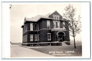 c1910's Apostolic Church Princeville Illinois IL RPPC Photo Antique Postcard