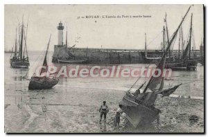 Old Postcard Royan Entree Du Port A Maree Basse