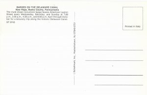 Barges on Delaware Canal New Hope Bucks County Pennsylvania