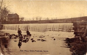 J15/ Marion Iowa Postcard c1910 The Mill Dam Residence  280