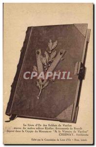 Old Postcard The book & # 39or Verdun master bookbinder soldiers Kieffer iron...