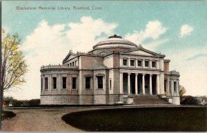 Branford CT c1912 Blackstone Memorial Library Connecticut Antique Postcard KJ9