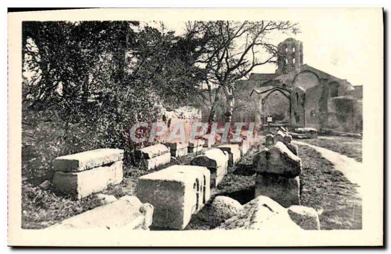 Old Postcard Arles Sur Rhone A Corner of Alyscamps Chapel Saint Honorat