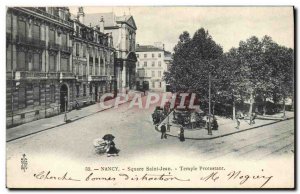 Postcard Old Religion prostestante Nancy Square Saint John Protestant Church