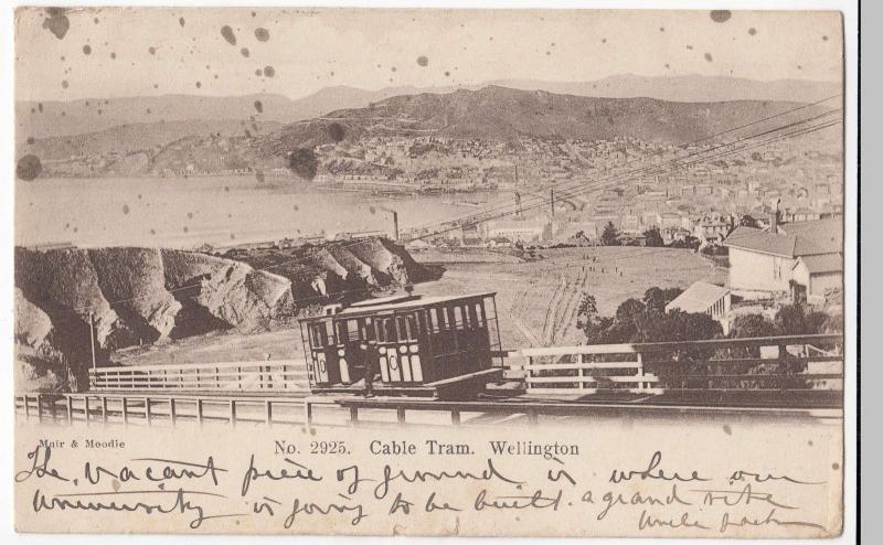 New Zealand; Cable Tram, Wellington PPC, 1905 PMK, UB, To Mrs Simpson, Lincoln