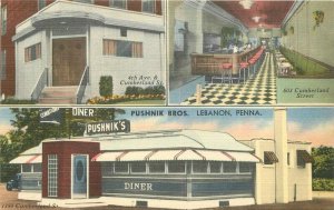 Pennsylvania Lebanon Pushnik Bros Restaurant Mellinger Postcard 22-2676