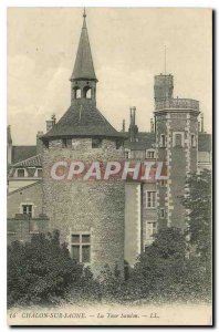 Old Postcard Chalon sur Saone Tower Saudon